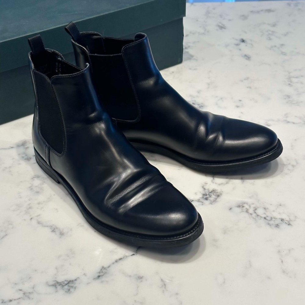 Church's Elsa Chelsea Boots in Black Calf Leather RARE